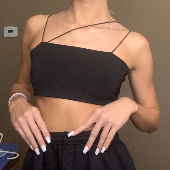 ASOS Tops - ASOS COLLUSION Black Crop Top